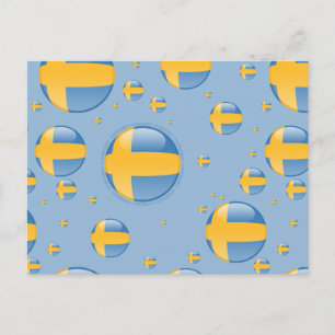 Carte Postale Drapeau de bulle Suède