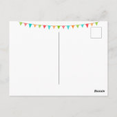 Carte Postale Drapeau de Bunting Photo d'anniversaire Merci (Dos)