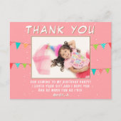 Carte Postale Drapeau de Bunting Photo d'anniversaire Merci (Devant)
