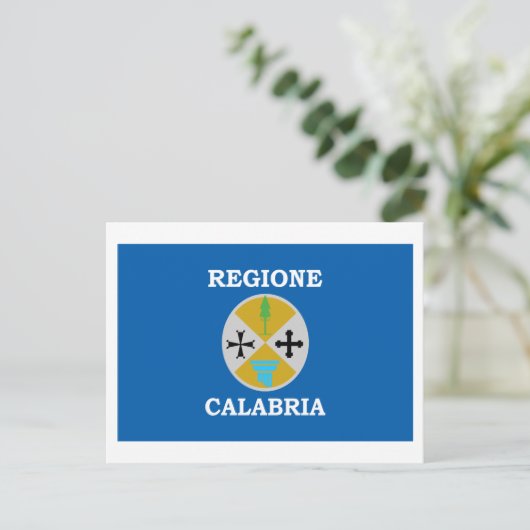 Carte Postale Drapeau de Calabre (Debout devant)