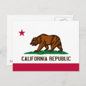 Carte Postale Drapeau de Californie (Devant / Derrière)