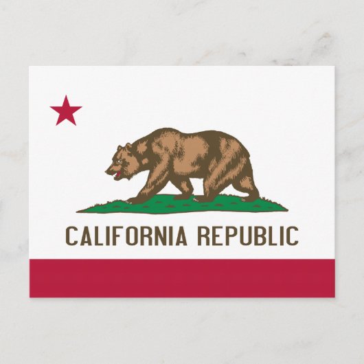 Carte Postale Drapeau de Californie (Devant)