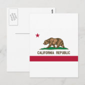 Carte Postale Drapeau de Californie (Devant / Derrière)