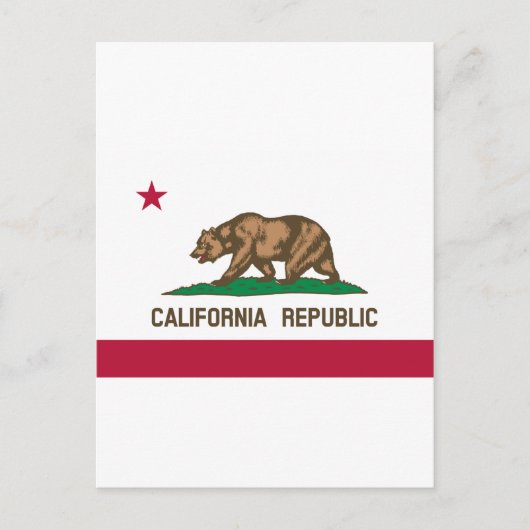 Carte Postale Drapeau de Californie (Devant)
