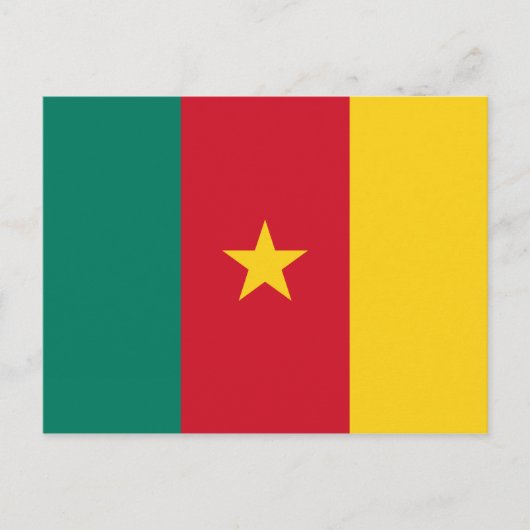 CARTE POSTALE DRAPEAU DE CAMEROUN (Devant)