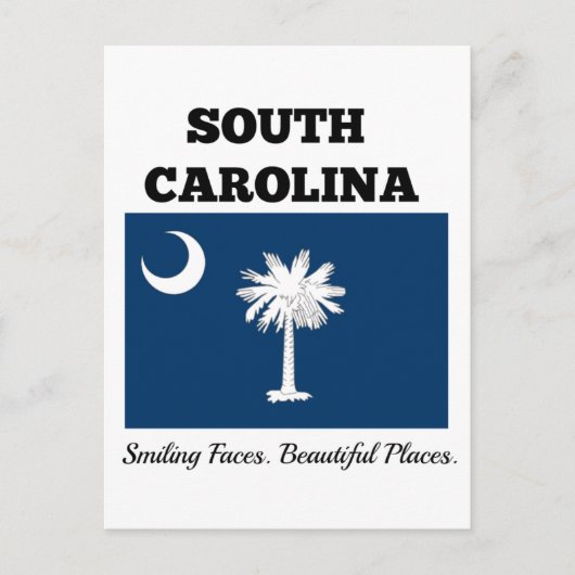Carte Postale Drapeau de Caroline du Sud (Devant)