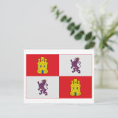 Carte Postale Drapeau de Castilla y León (Debout devant)