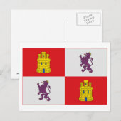 Carte Postale Drapeau de Castilla y León (Devant / Derrière)