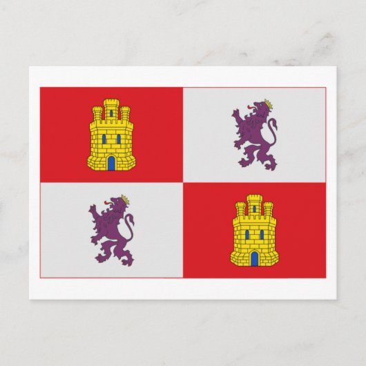 Carte Postale Drapeau de Castilla y León (Devant)