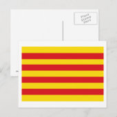 Carte Postale Drapeau de Catalogne (Devant / Derrière)