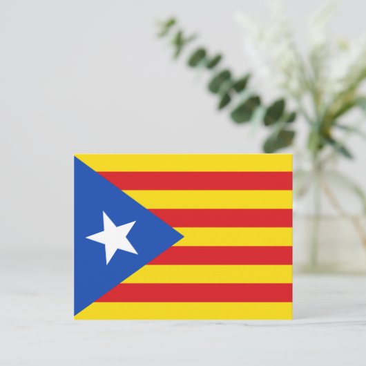 Carte Postale Drapeau de Catalogne (Debout devant)