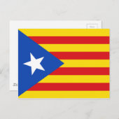 Carte Postale Drapeau de Catalogne (Devant / Derrière)
