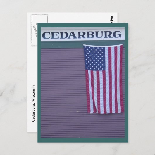 Carte Postale Drapeau de Cedarburg (Devant / Derrière)