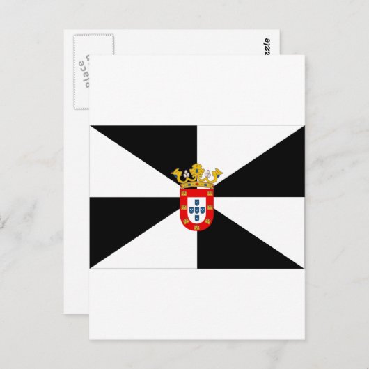 Carte Postale Drapeau de Ceuta (Espagne) (Devant / Derrière)