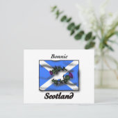 Carte Postale Drapeau de chardon de Bonnie Scotland (Debout devant)