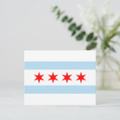 Carte Postale Drapeau de Chicago (Debout devant)