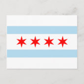 Carte Postale Drapeau de Chicago (Devant)