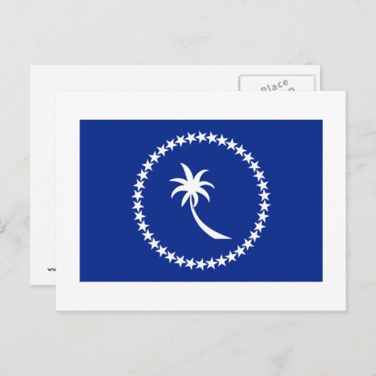 Carte Postale Drapeau de Chuuk (Devant / Derrière)