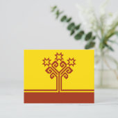 Carte Postale Drapeau de Chuvashia (Debout devant)