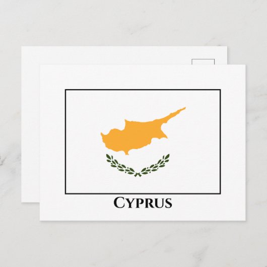 Carte Postale Drapeau de Chypre (Devant / Derrière)