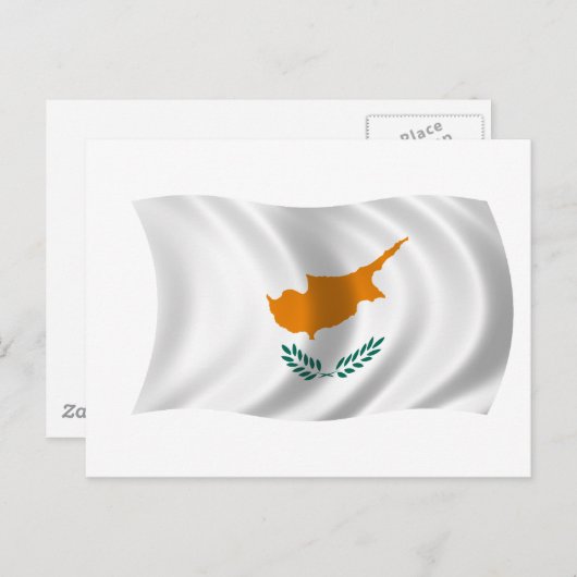 Carte Postale Drapeau de Chypre (Devant / Derrière)