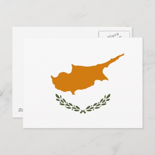 Carte Postale Drapeau de Chypre (Devant / Derrière)