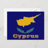 Carte Postale Drapeau de Chypre (Devant / Derrière)
