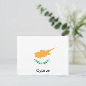 Carte Postale Drapeau de Chypre (Debout devant)