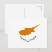 Carte Postale Drapeau de Chypre (Chypre grecque) (Devant / Derrière)