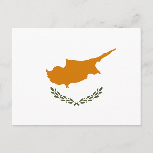 Carte Postale Drapeau de Chypre (Chypre grecque) (Devant)