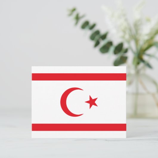 Carte Postale Drapeau de Chypre du Nord (Debout devant)
