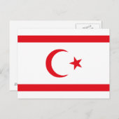 Carte Postale Drapeau de Chypre du Nord (Devant / Derrière)