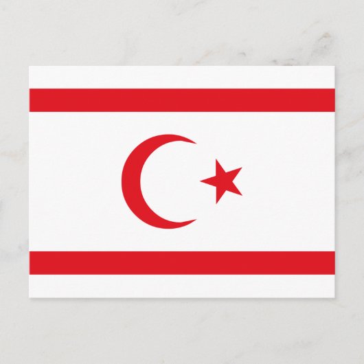 Carte Postale Drapeau de Chypre du Nord (Devant)