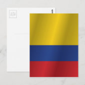 Carte Postale Drapeau de Colombie (Devant / Derrière)