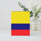 Carte Postale Drapeau de Colombie (Debout devant)