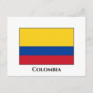 Carte Postale Drapeau de Colombie
