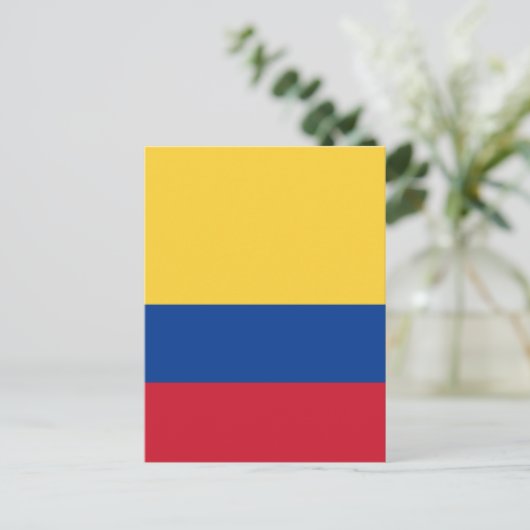 Carte Postale Drapeau de Colombie (Debout devant)
