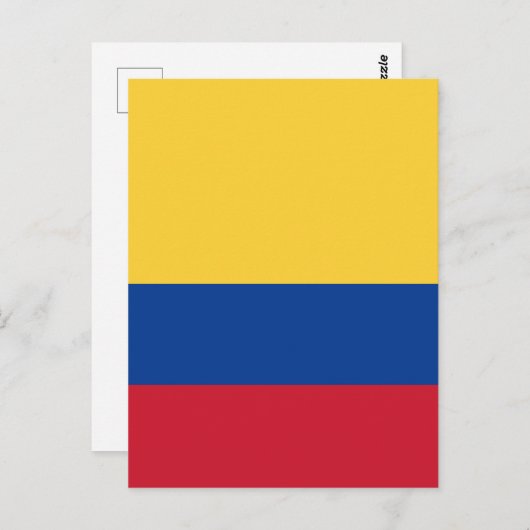 Carte Postale Drapeau de Colombie (Devant / Derrière)