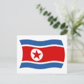 Carte postale drapeau de Corée du Nord (Debout devant)