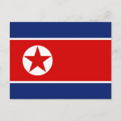 Carte postale drapeau de Corée du Nord (Devant)