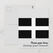 Carte Postale Drapeau de Cornouailles (Cornwall) (Comté d'Anglet (Devant / Derrière)