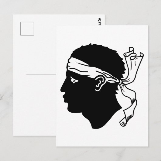 Carte Postale Drapeau de Corse (Devant / Derrière)