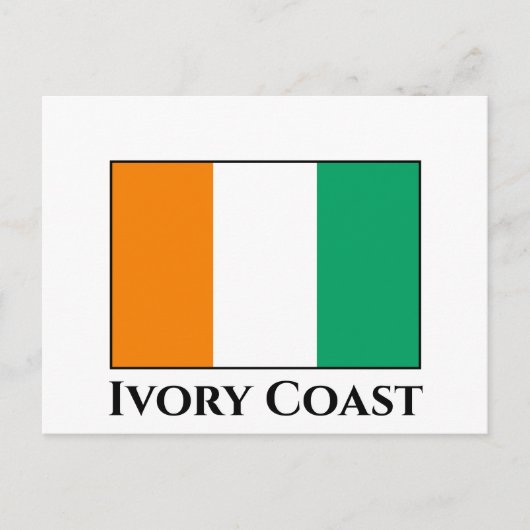 Carte Postale Drapeau de Côte d'Ivoire (Devant)
