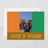 Carte Postale Drapeau de Côte d'Ivoire (Devant / Derrière)