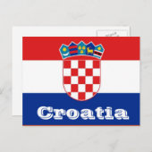 Carte Postale Drapeau de Croatie (Devant / Derrière)