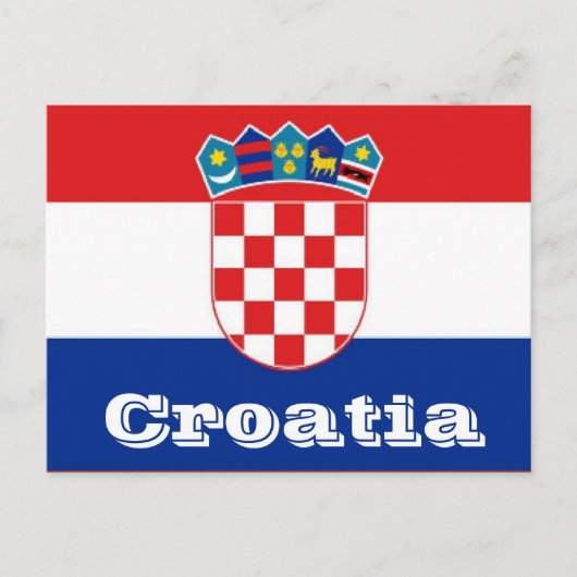 Carte Postale Drapeau de Croatie (Devant)