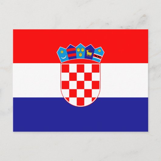 Carte postale Drapeau de Croatie (Devant)