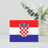 Carte Postale Drapeau de Croatie (Debout devant)