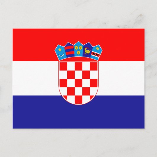 Carte Postale Drapeau de Croatie (Devant)
