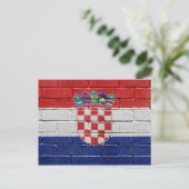 Carte Postale Drapeau de Croatie (Debout devant)